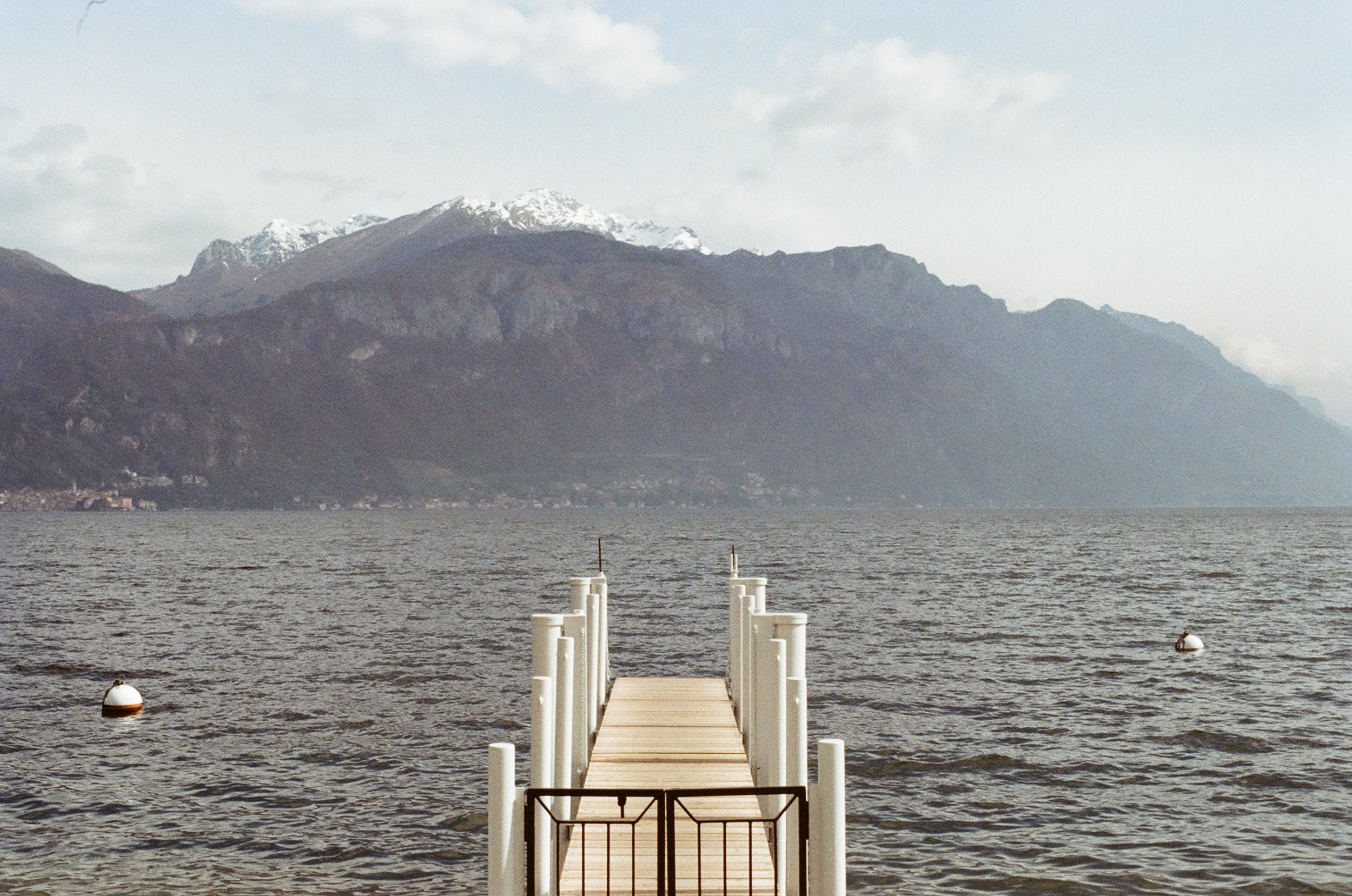 Lakeside pier in Como in the morning on film by Arsalan Kamal