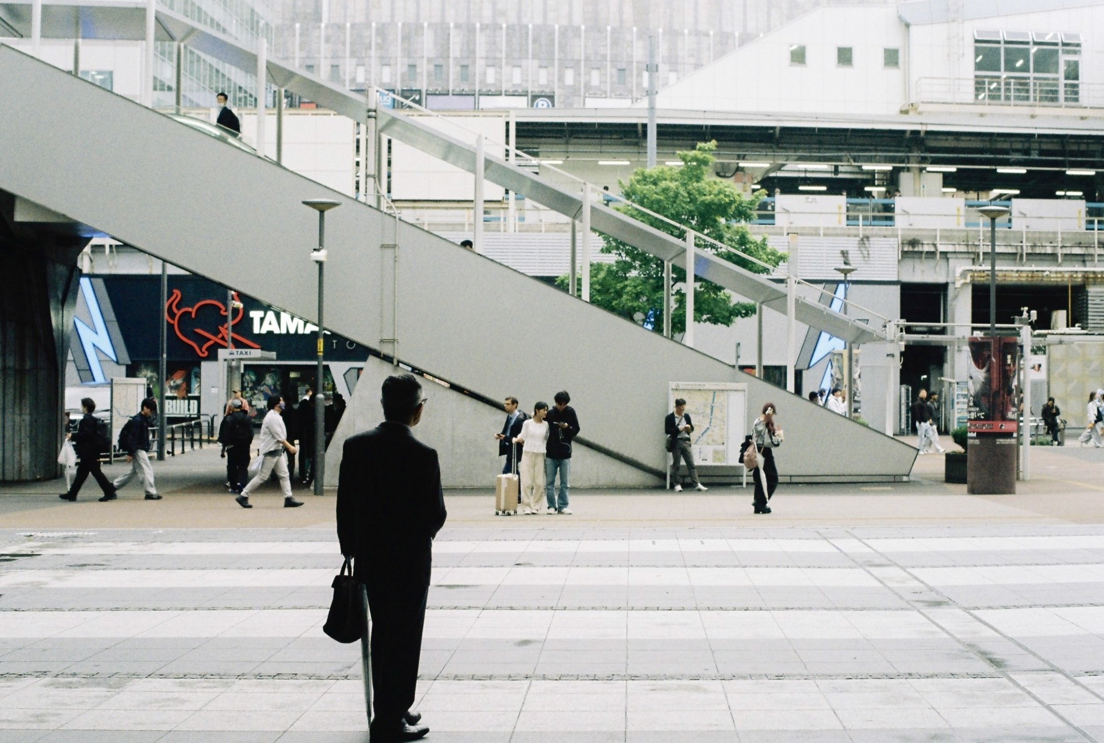 At the train station (Pentax LX, 50mm f/1.4)